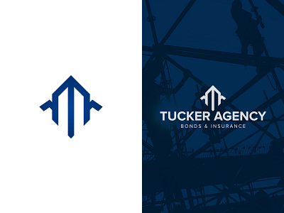 Tucker Logo agency bonds branding building construction elegant seagulls financial industry insurance logo mark