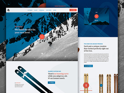 Wagner Skis Concept action sports e commerce ecommerce elegant seagulls outdoor overlay product shop ski web winter