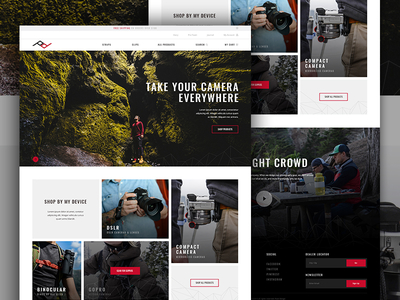 Peak Design camera cart e commmerce ecommerce elegant seagulls grid kickstarter magento photography store