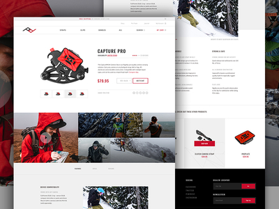 Peak Product Page camera cart e commmerce ecommerce elegant seagulls grid magento photography product store