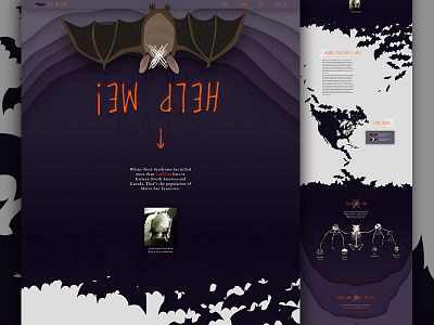 Save The Bats bats elegant seagulls halloween illustration mocktober non profit pattern psa