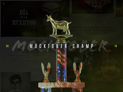 2016 Mocktober Champs champ elegant seagulls goat halloween mocktober trophy