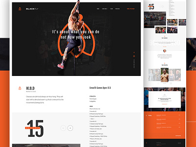 BlackFly CrossFit art direction athlete crossfit elegant seagulls fitness gym landing one page pattern sports