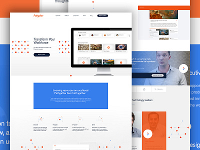 Pathgather One business dots enterprise landing learning saas software team ui