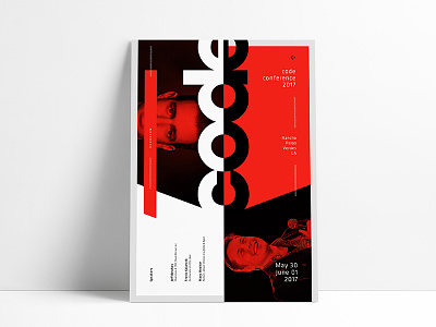 ReCode bold branding conference poster tech technology type