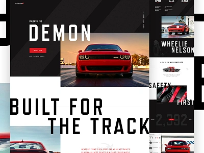 Dodge Challenger Demon auto automotive car dodge landing type web