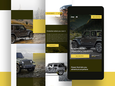 Jeep Wrangler Mobile auto automotive car e commerce ecommerce jeep mobile phone responsive