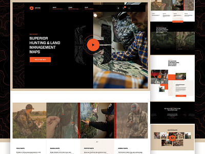 Hunterra Concept e-commerce ecommerce hunting landing page maps outdoors shop topo