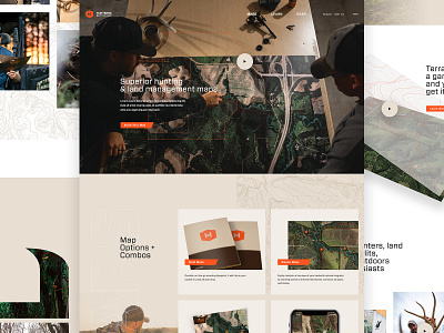Hunterra Concept e commerce ecommerce hunting landing maps outdoors shop ui web design