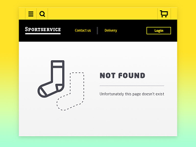 404 page 404 clear ui daily ui not found sport service yellow