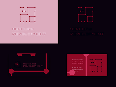 Mercury Development logo design contest branding design logo minimal ui vector
