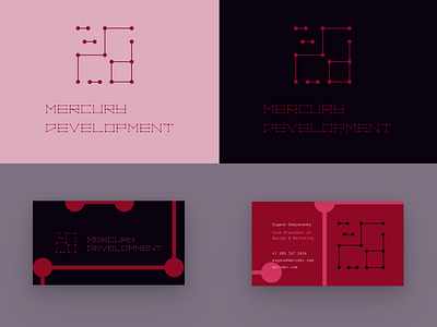 Mercury Development logo design contest branding design logo minimal ui