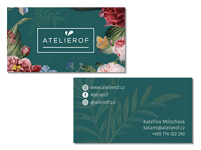Vizitka Atelierof business card design print print design