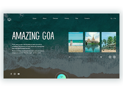 Travel Concept design goa minimal travel traveling ui ux web webdesign website