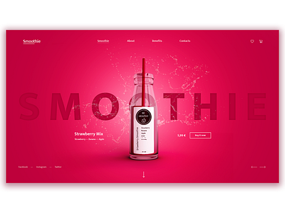 Smoothie online store design icon juice minimal online shop smoothie smoothies typography ui ux web webdesign website