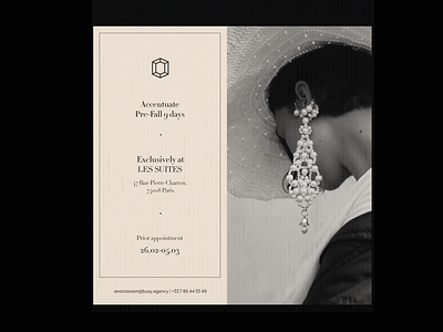 An invitation for Accentuate, (french jewelry brand)