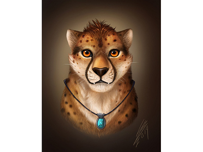 Cheetah portrait big cat cheetah commission feral portrait realism realistic realistic drawing