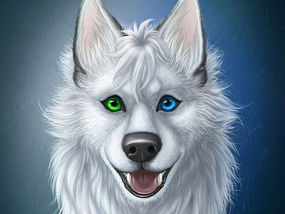Portrait of a dog in a realistic style