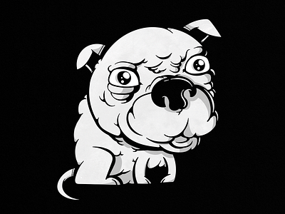 Really old doggy bw characters dog doggy illustration monochrome old pets vector