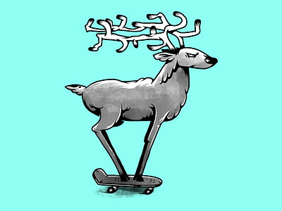 Skate wild. Deer.