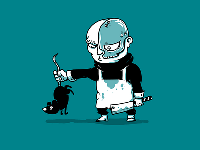 Cyborg Pirates. Bartholomew Sharp. Cook. characters cyborg illustration monochrome pirates robotics scifi tech