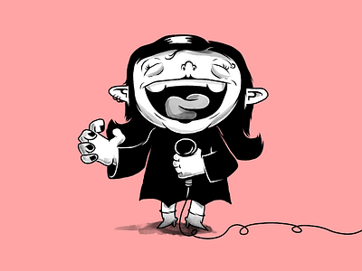 Goth troll characters goth gothic illustration monochrome music rock troll trolls