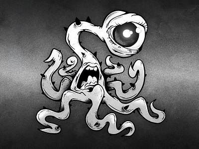 Nightmare creatures. The one who sees you through. character design characters creature halloween horror illustration monochrome monster nightmares