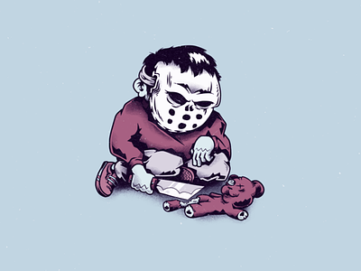 Jason Voorhees Jr. character design characters horror illustration kid mask movie slasher