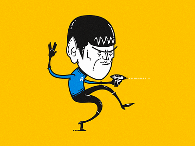 Mr Spock characters humor illustration leonard nimoy sci fi sci fi spock star trek vector vectorart vulcan
