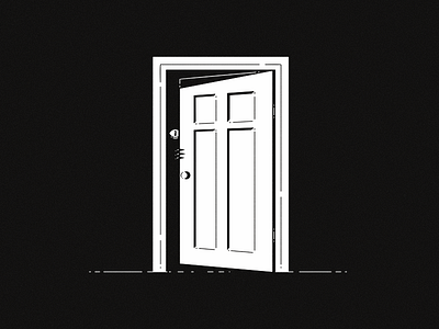 Door bw creepy dark door illustration monochrome spooky vector