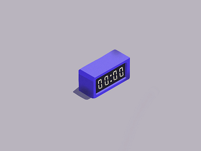 00:00 (Zero O'Clock) bts clock hand drawn illustration isometric procreate time vector illustration