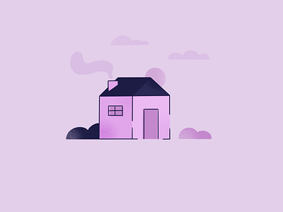 HOME cloud hand drawn home house household illustration pink procreate
