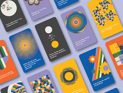 Affirmation Cards affirmations card cards deck design design illustration typography