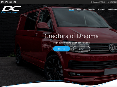 DC Conversions Website graphic design logo website