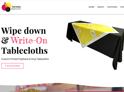 Wipe Down Tablecloths branding design graphic design logo site typography web webdesign website