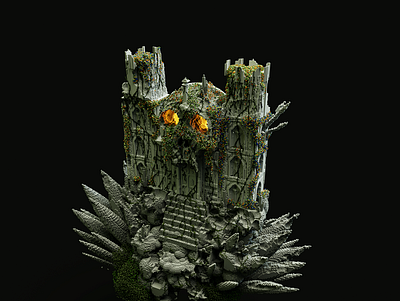 The watchtower artwork illustrations magicavoxel