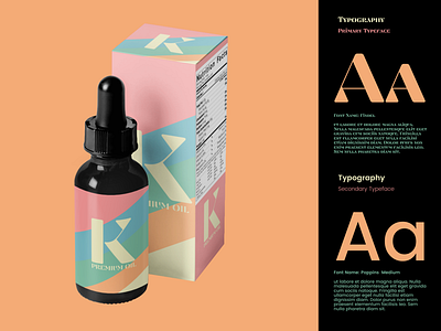 K Typography branding cetti packaging