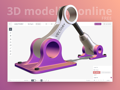 VECTARY — FREE Online 3D modeling tool 3d app free mechanical modeling online part perspective scene ui ux vectary