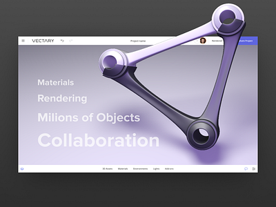 Vectary — Online 3D Design Software 3d app ar material product render ui ux vectary vr