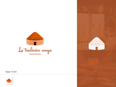 Logo - La Tradicion Maya app icon branding brown design hut illustration isotype logo logo design logo hut logos