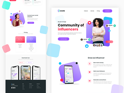 Influencers Platform Landing Page