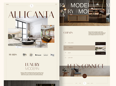 Allicanta - Interior Designer Website Concept concept design interior design logo ui ux web web design website design