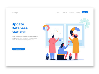 Update database statistic branding creative design element envanto illustration illustrations market rantaucreative rantaustudio vector