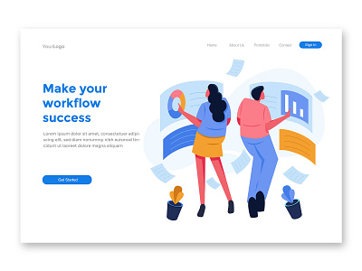 make your workflow success branding creative design element envanto flat illustration illustration design illustrations market modern rantaucreative rantaustudio vector