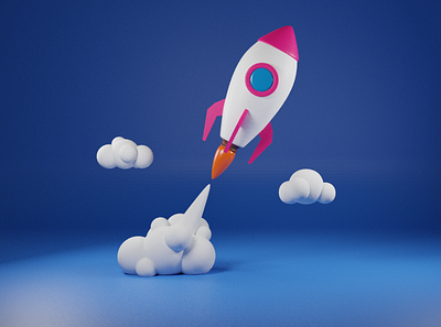 Rocket 3d animation creative graphic design illustration motion graphics