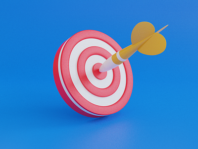 Target 3d blender graphic design icon illustration