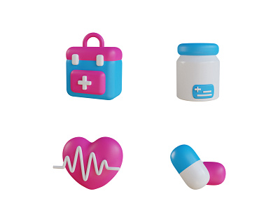 3D medical icon pack 2 3d creative design illustration medical