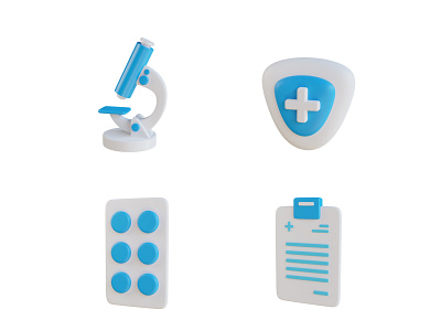 3D medical pack 3 3d creative design icon medical medicine