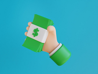 Money 3d business creative design icon money