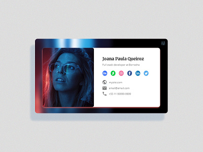 ░digital business card 2 adobe xd bussines card mobile ui